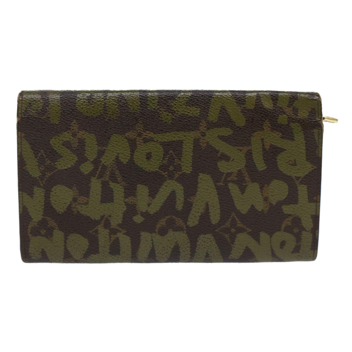 LOUIS VUITTON Monogram Graffiti Portefeiulle Sarah Khaki LV Auth bs7102 Handbag