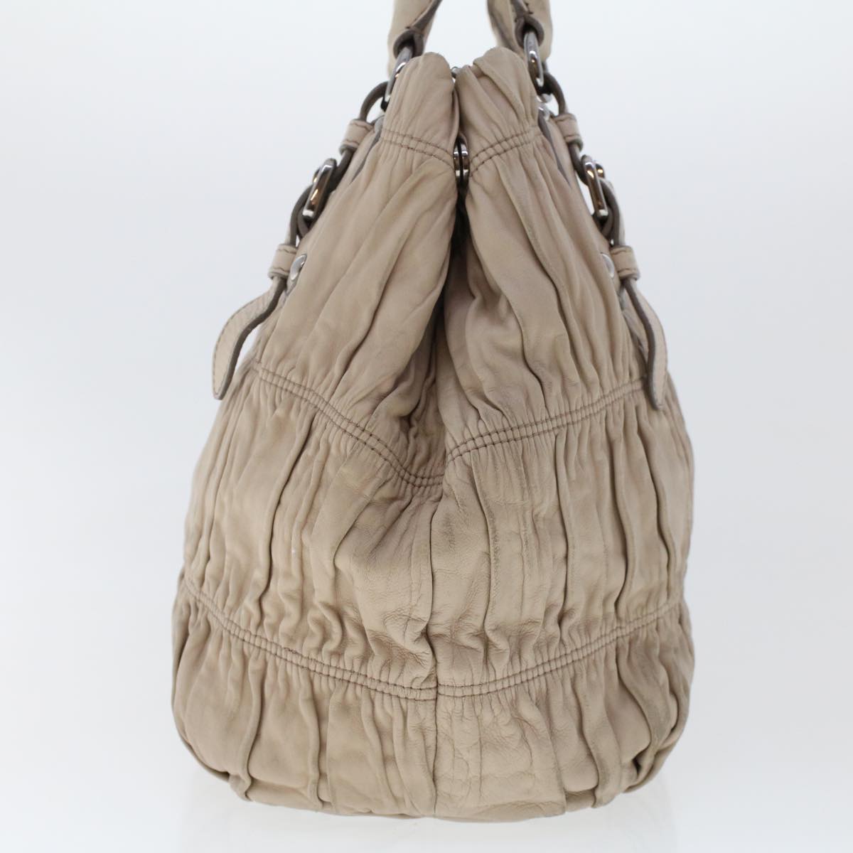 Prada Shoulder Bag Leather 2way Gray