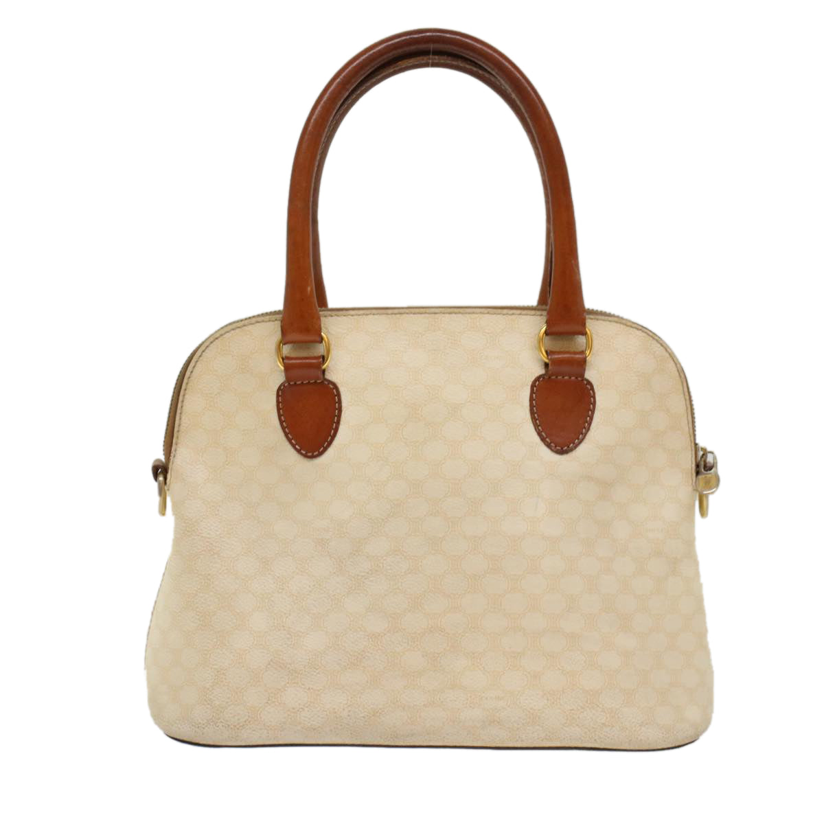Luxury CELINE Macadam Canvas Hand Bag PVC Leather Whe 7123