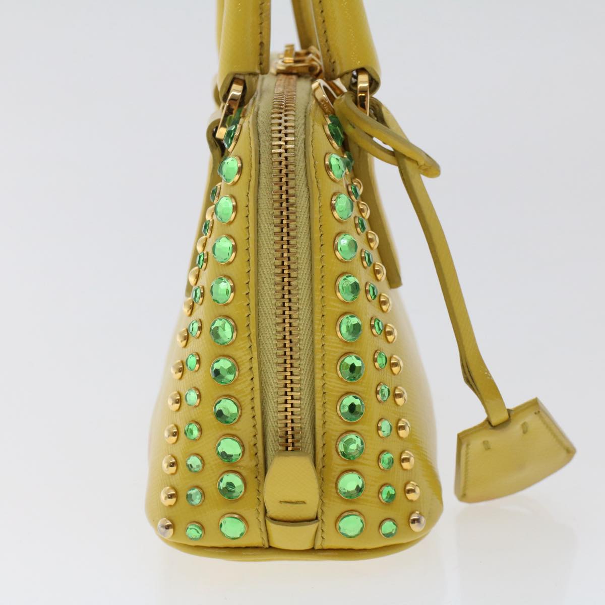 Prada Bijoux Hand Bag Safiano leather 2way Yellow