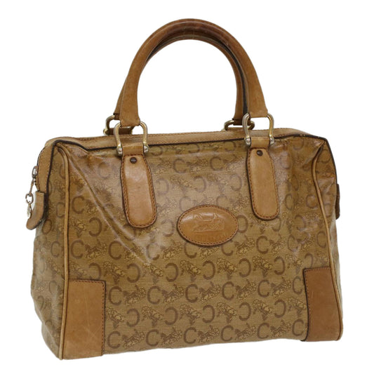 Luxury CELINE C Macadam Canvas Boston Bag Beige 7533
