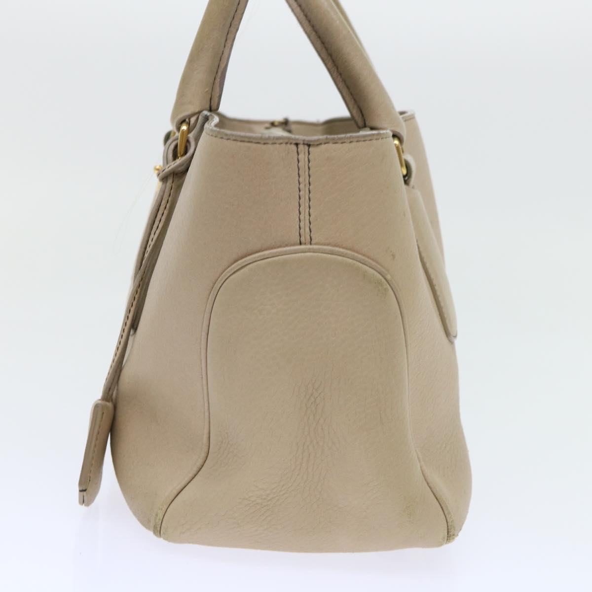 Luxury CELINE Hand Bag Leather Beige 8421