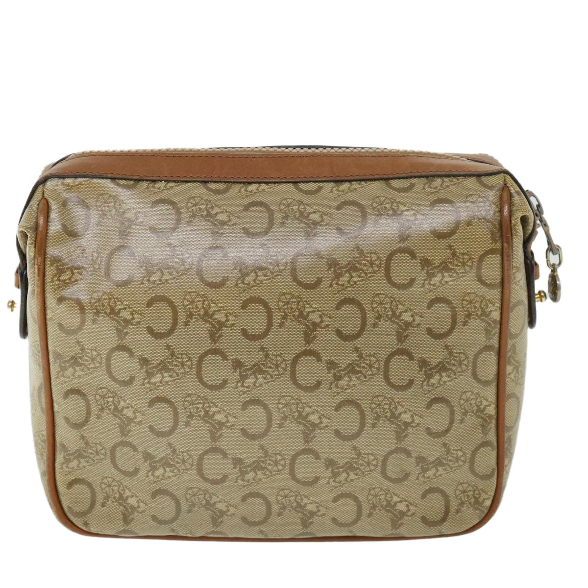 Luxury CELINE C Macadam Canvas Clutch Bag Coated Canvas Beige 8432