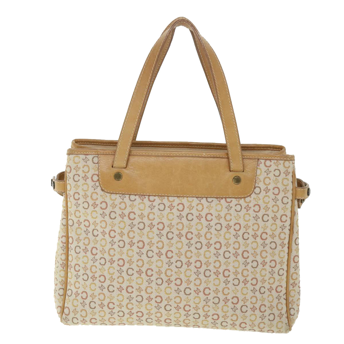 Luxury CELINE Macadam Canvas Hand Bag 2Set Beige 8536