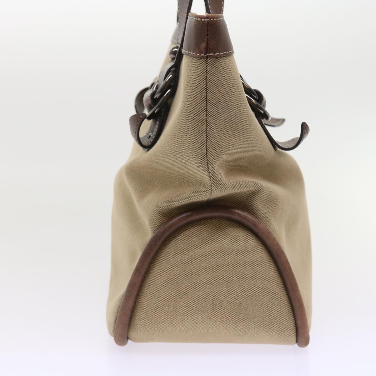 Burberry Blue Label Tote Bag Canvas Leather Brown Auth bs8612