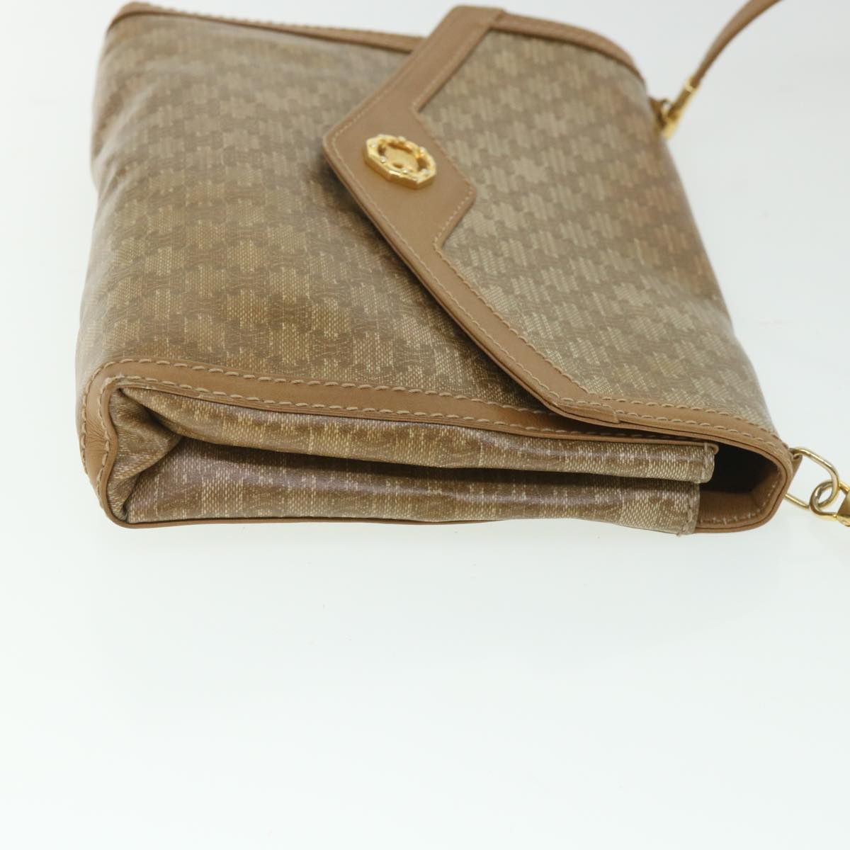 Luxury CELINE Macadam Canvas Shoulder Bag Brown 8699