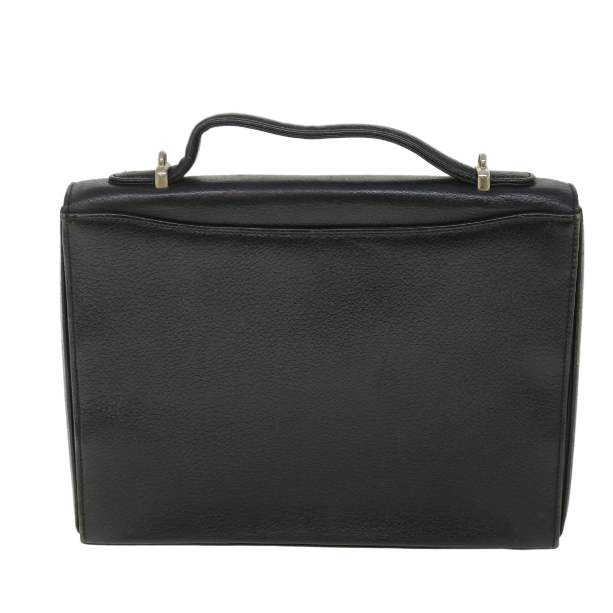 Burberry Hand Bag Leather 2way Black Auth bs8729