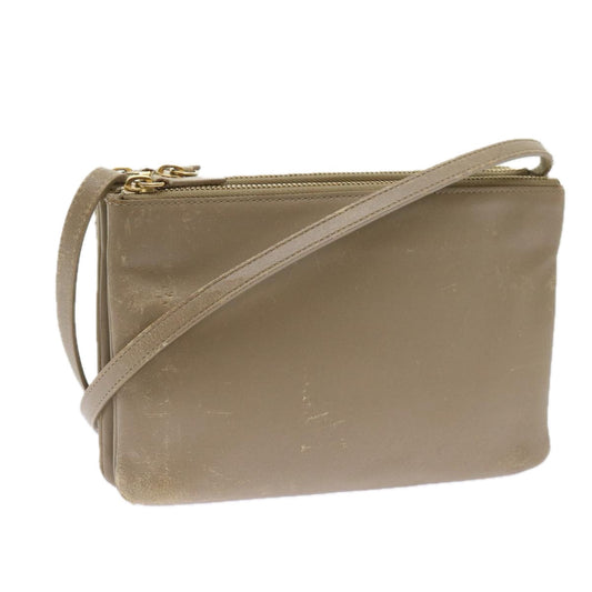 Luxury CELINE TRIO SMALL Shoulder Bag Leather Beige 8890