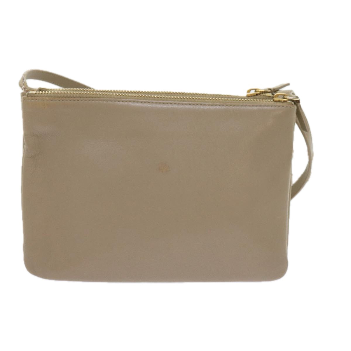 Luxury CELINE TRIO SMALL Shoulder Bag Leather Beige 8890