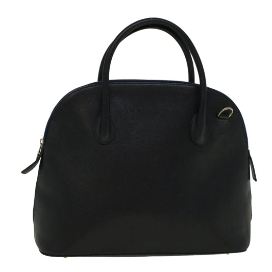 Luxury CELINE Hand Bag Leather Navy 9343