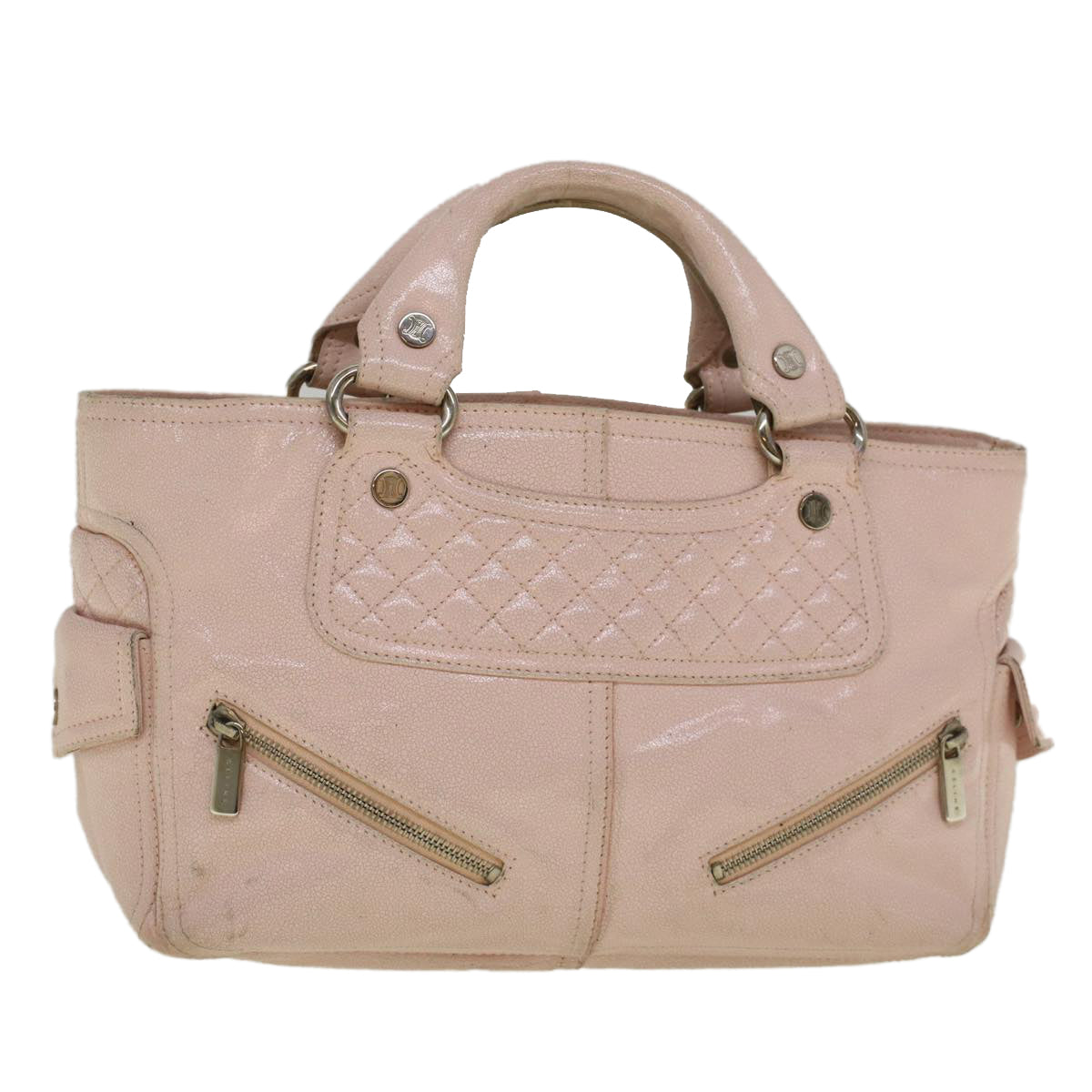 Luxury CELINE Hand Bag Leather Pink 9529