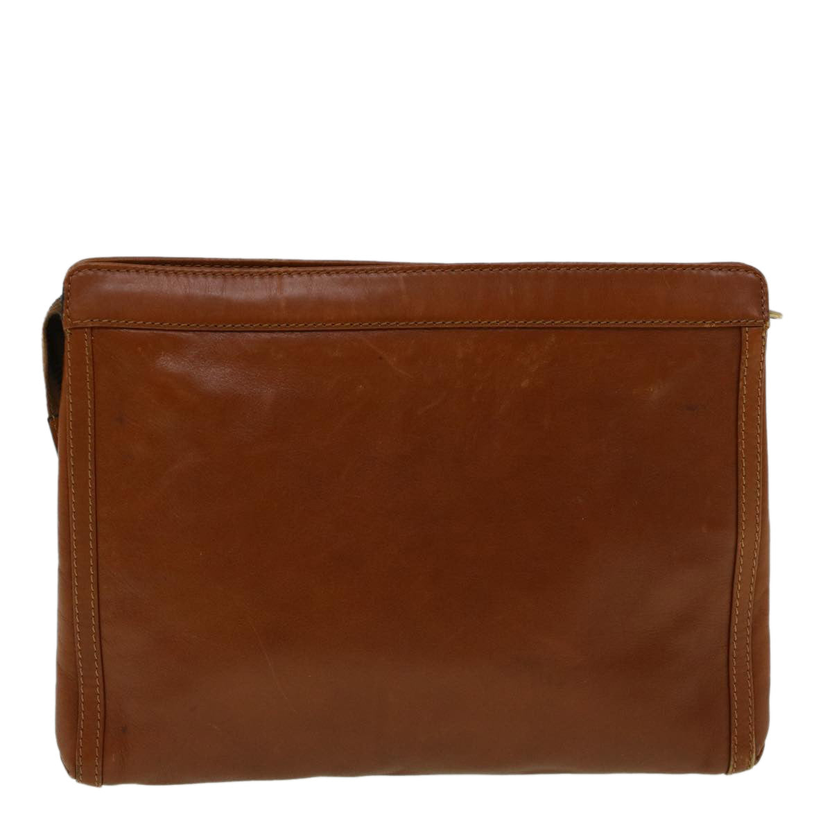 Luxury CELINE Clutch Bag Leather Brown 9584