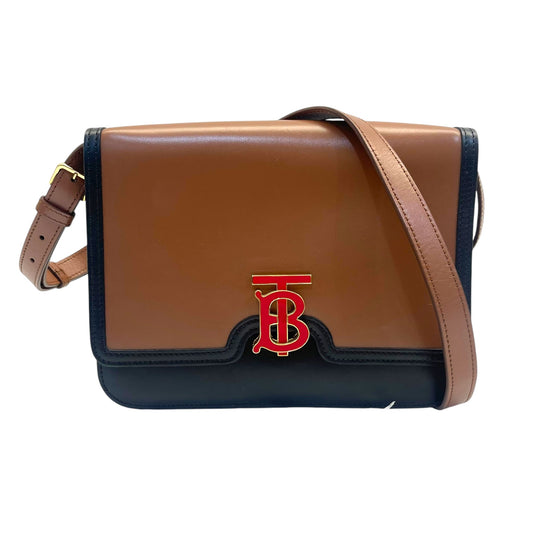 Burberry Brown Leather TB Shoulder Bag