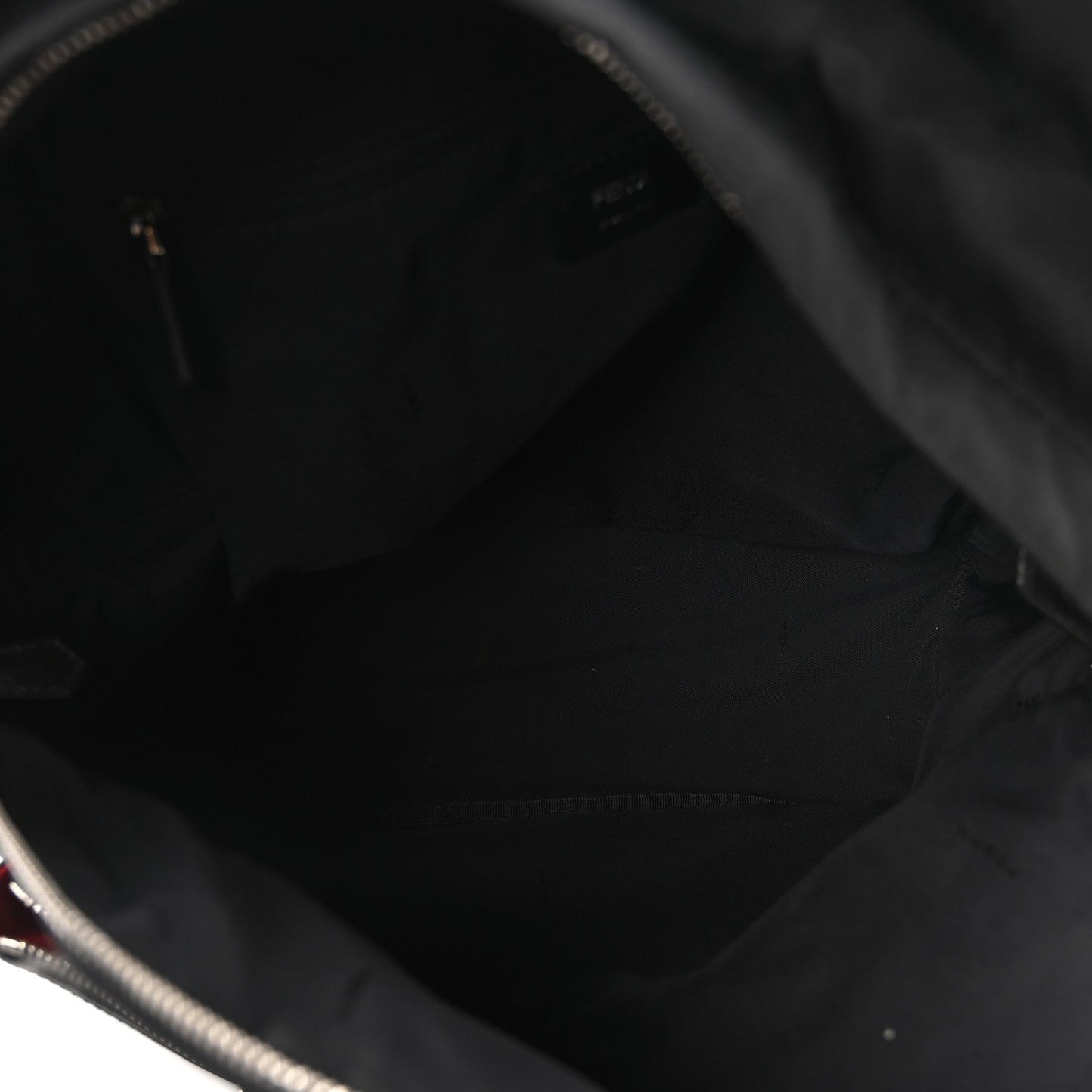 Fendi Nylon Vitello Elite Monster Eyes Rounded Backpack Black Yellow