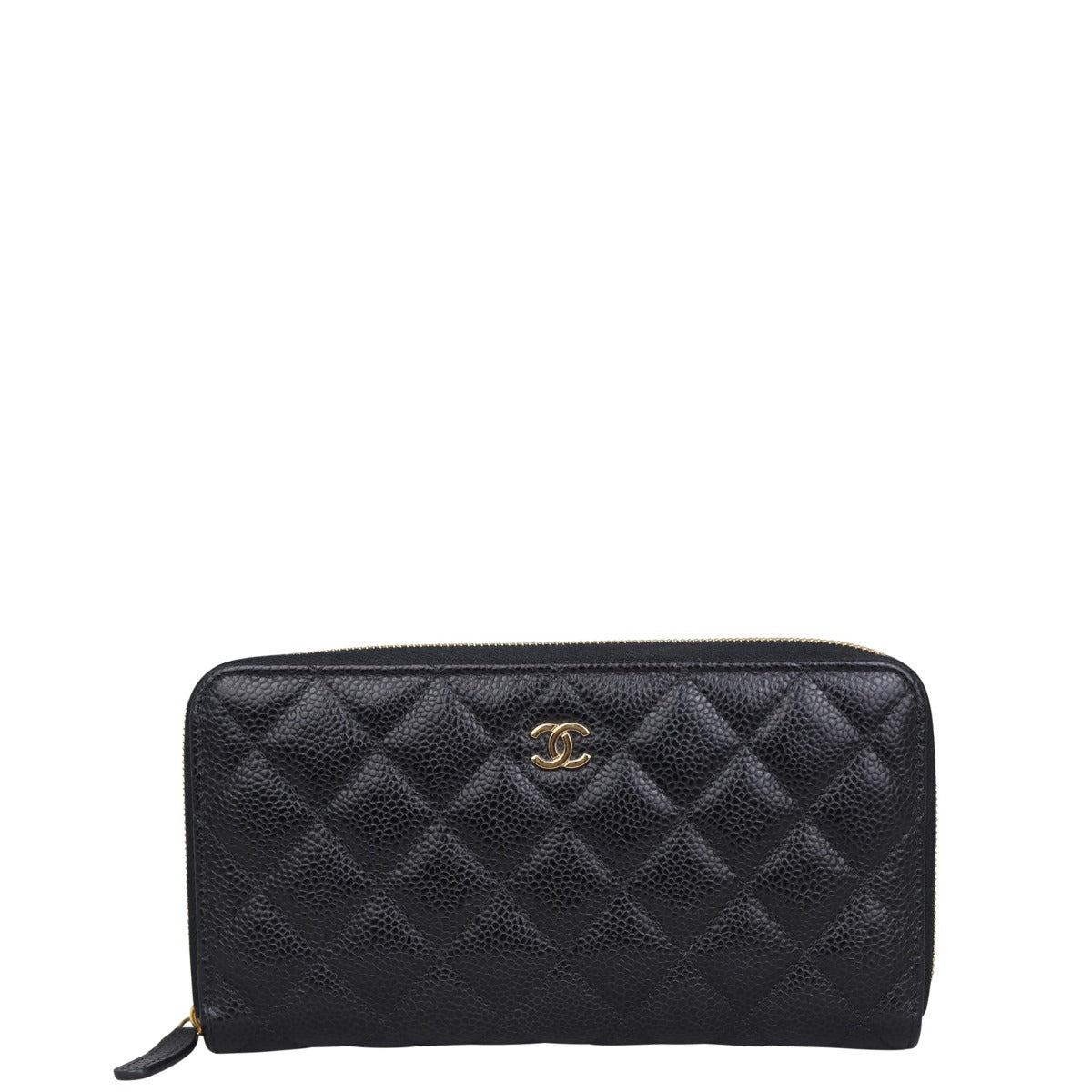 Chanel Classic Long Zipped Wallet | Gold Hardware
