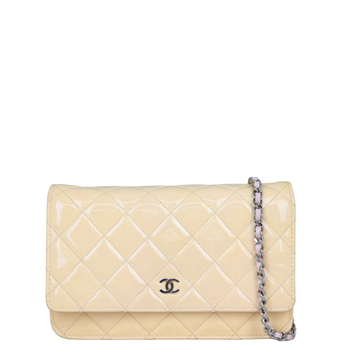 Chanel Classic Wallet on Chain Patent | Shell Pink