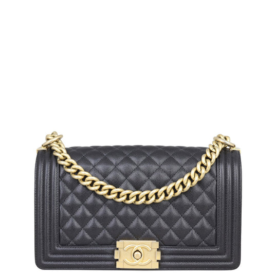 Chanel Boy Old Medium | Black 27 Series