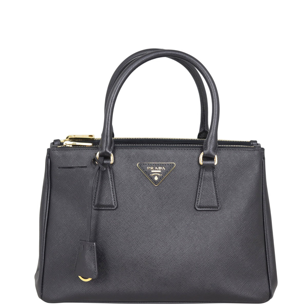 Prada Saffiano Galleria Double Zip Tote Small