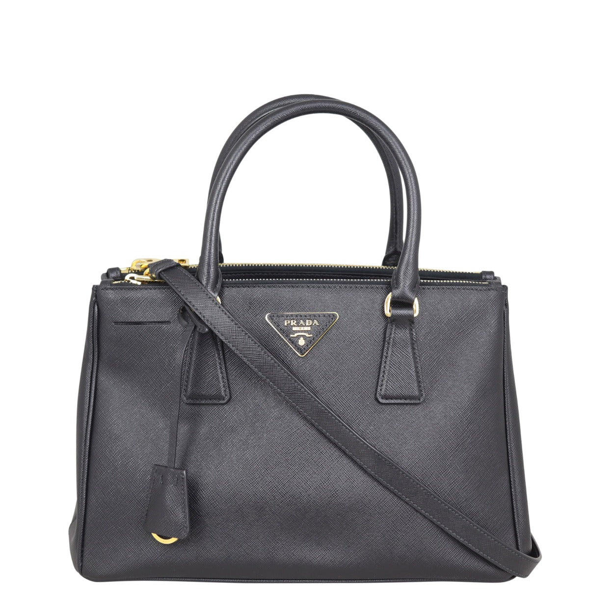 Prada Saffiano Galleria Double Zip Tote Small
