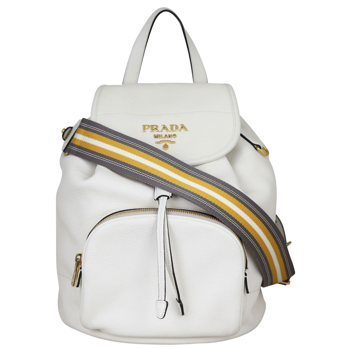 Prada Vitello Daino Convertible Strap Backpack