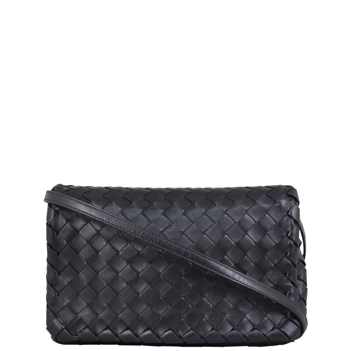 Bottega Veneta Intrecciato Full Flap Small Crossbody
