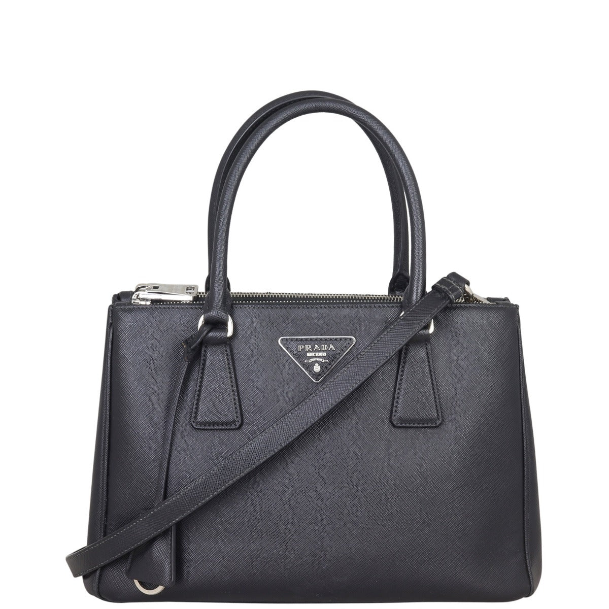 Prada Saffiano Lux Galleria Double Zip Tote Small