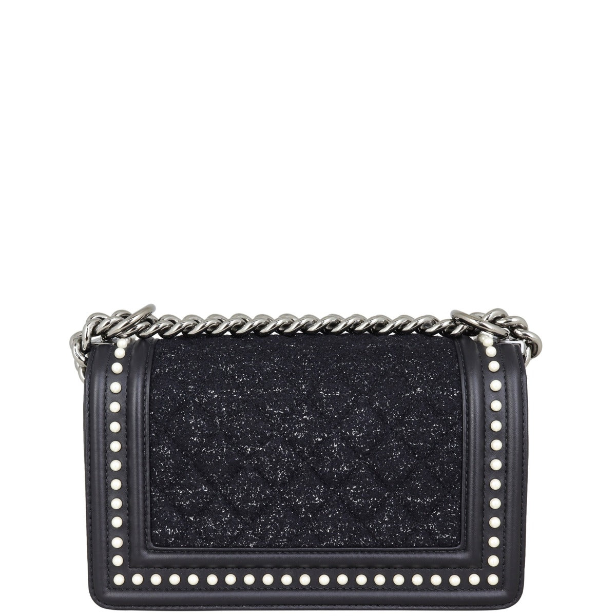 Chanel Boy Small Tweed Pearls