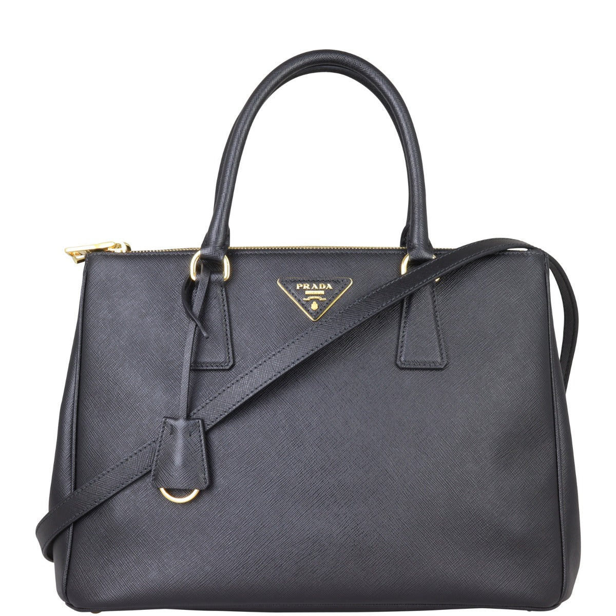 Prada Saffiano Lux Galleria Double Zip Tote Medium