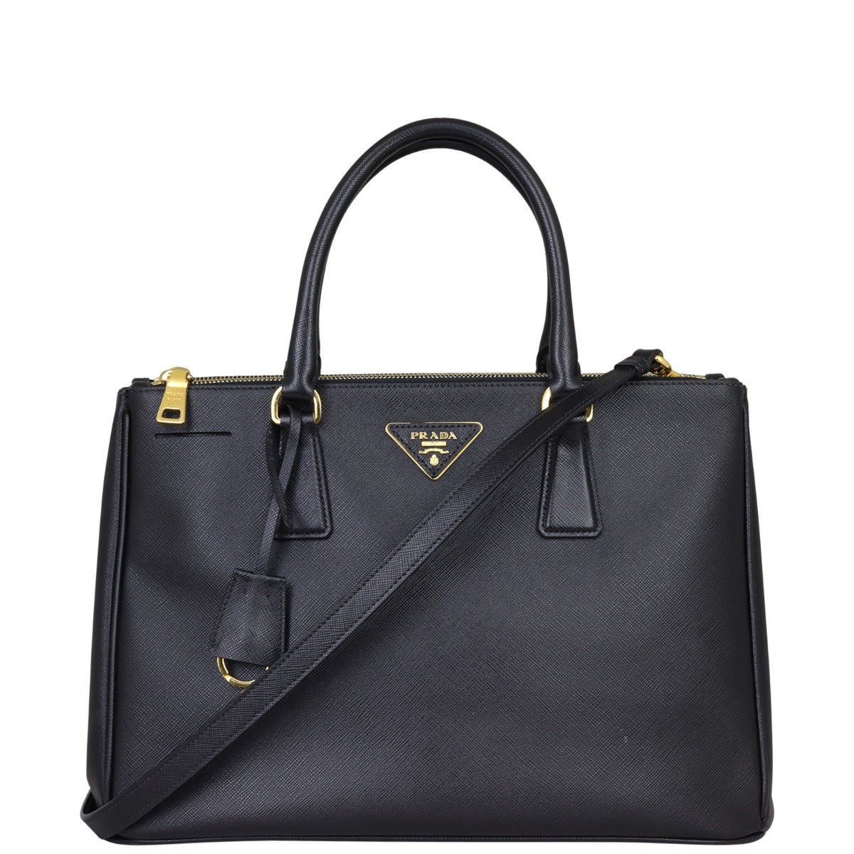 Prada Saffiano Lux Galleria Double Zip Tote Medium