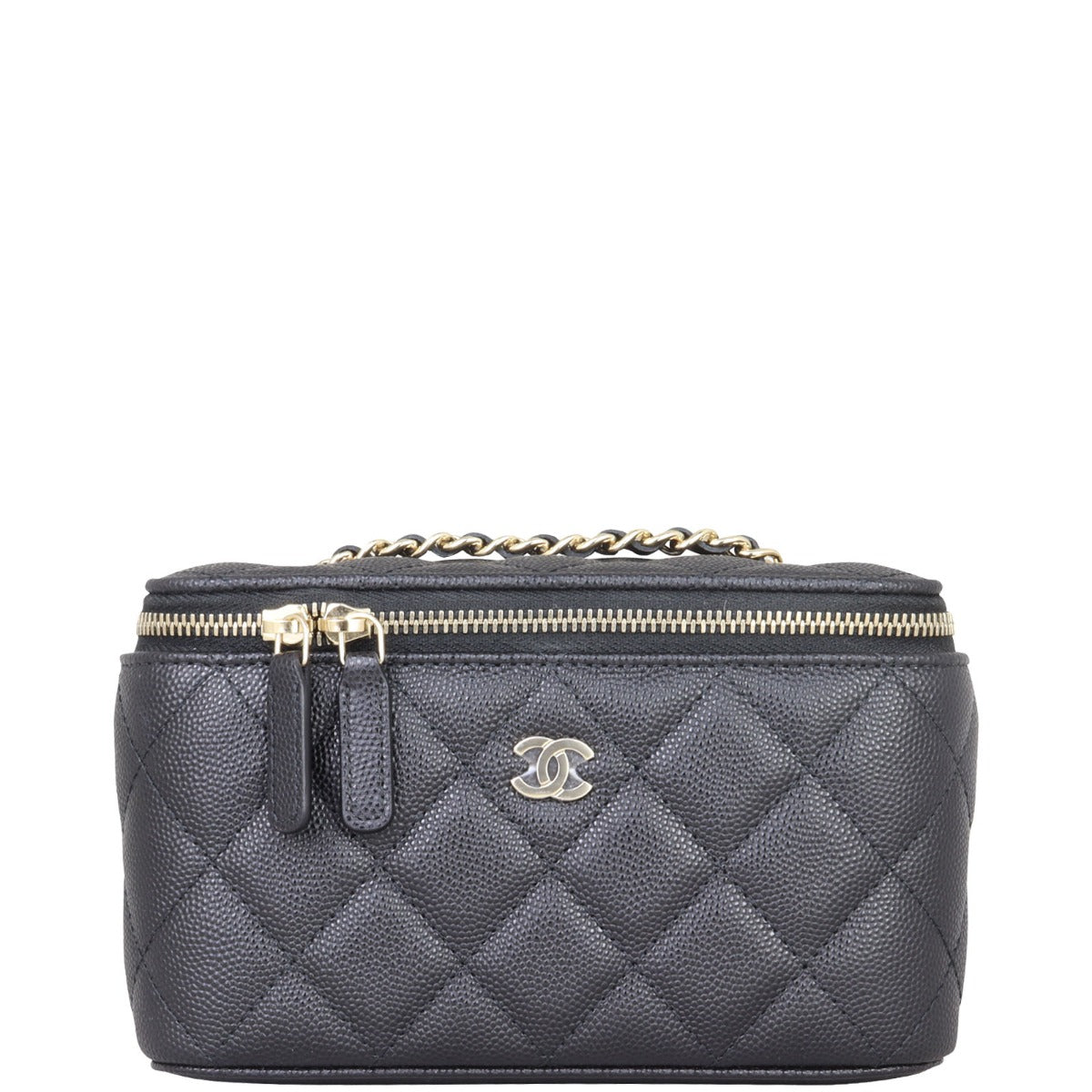 Chanel Vanity Case with Chain | Gold Hardware
