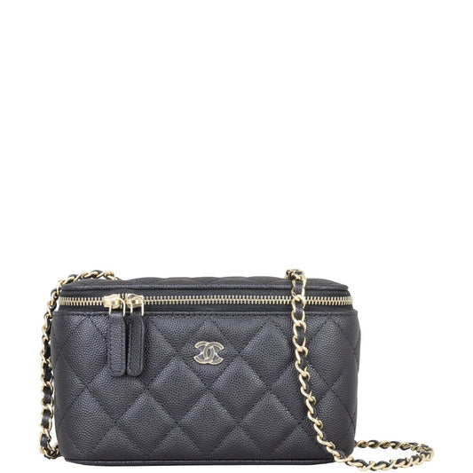 Chanel Vanity Case with Chain | Gold Hardware