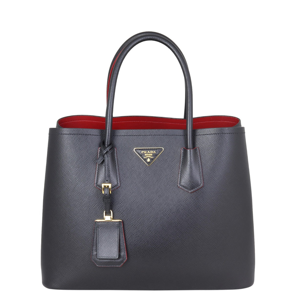 Prada Saffiano Cuir Double Bag Large