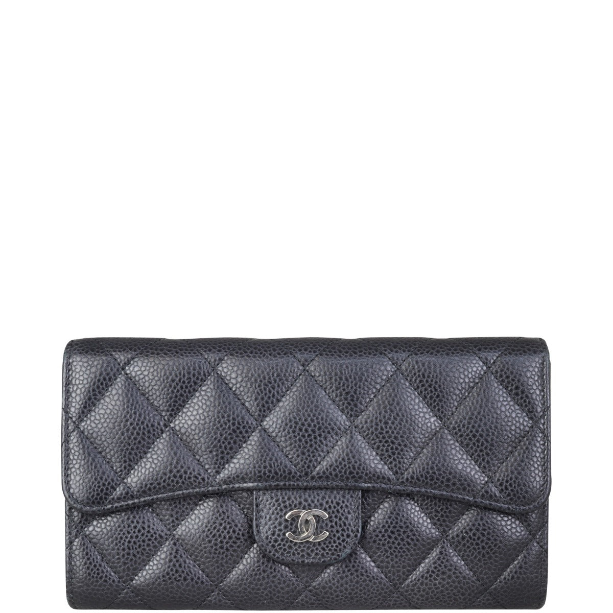 Chanel Classic Flap Long Wallet | Silver Tone Hardware