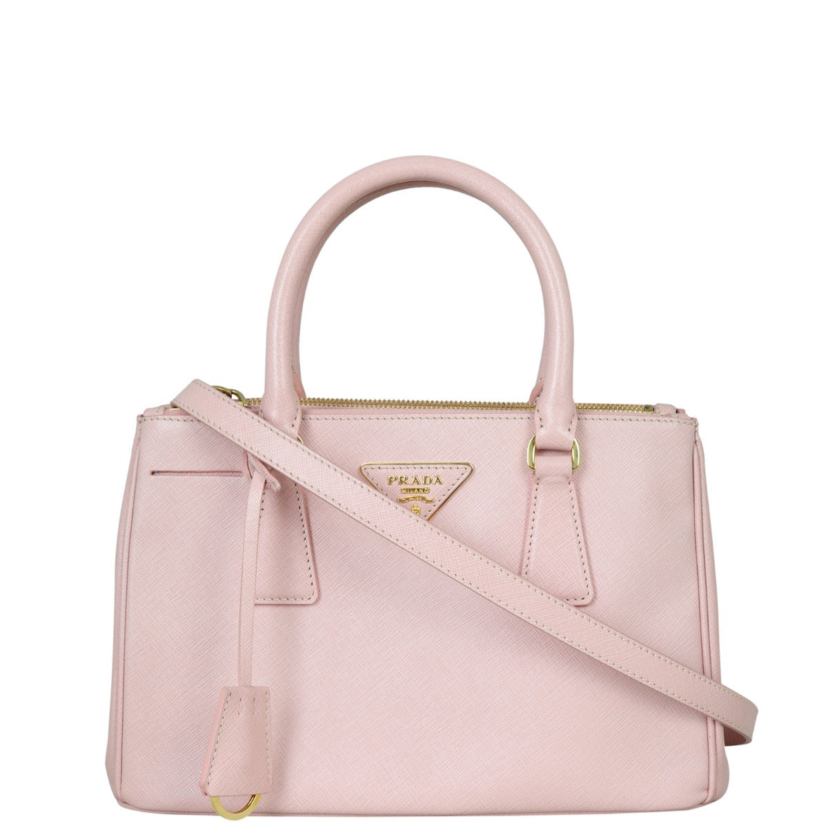 Prada Saffiano Lux Galleria Double Zip Tote Mini