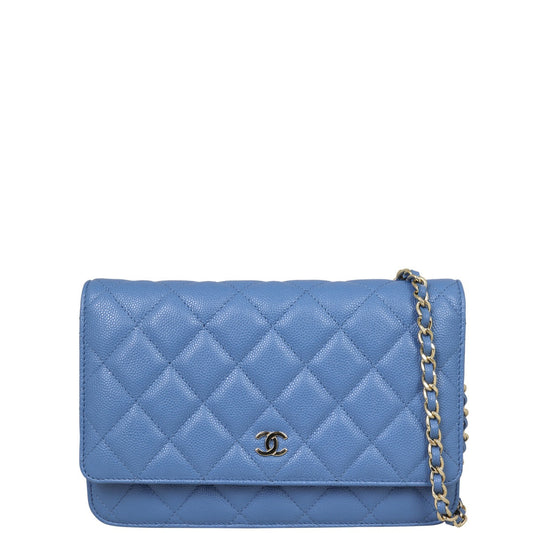 Chanel Classic Wallet on Chain |  Blue Diamond