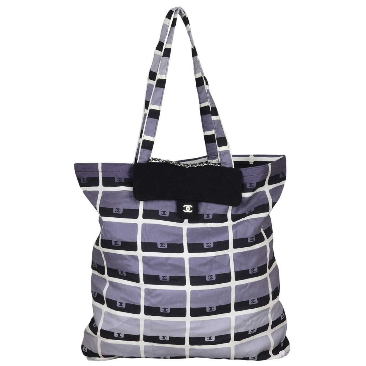 Chanel Fabric Tote with Chain Pouch