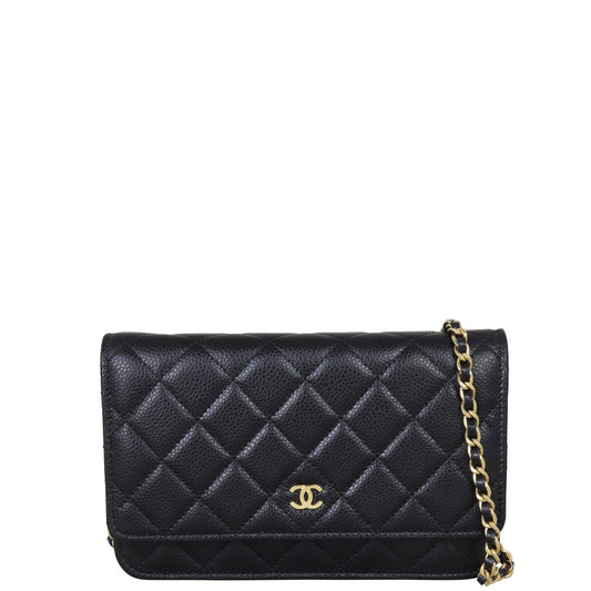 Chanel Classic Wallet on Chain | Caviar Gold Hardware