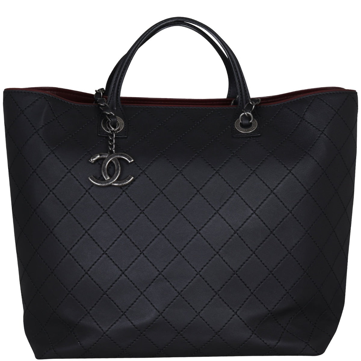 Chanel CC Charm Two Way Shopping Tote