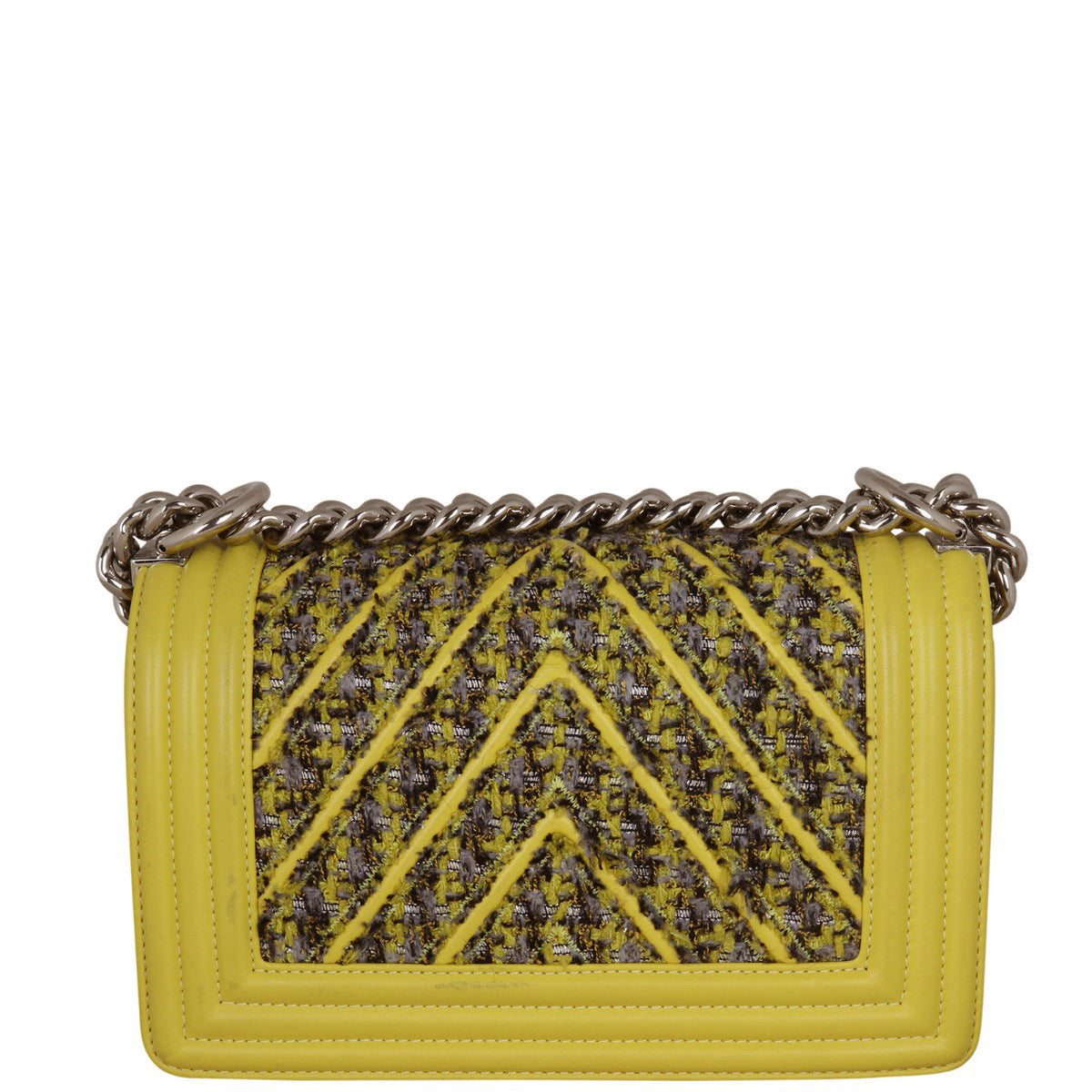 Chanel Boy Small Chevron Tweed