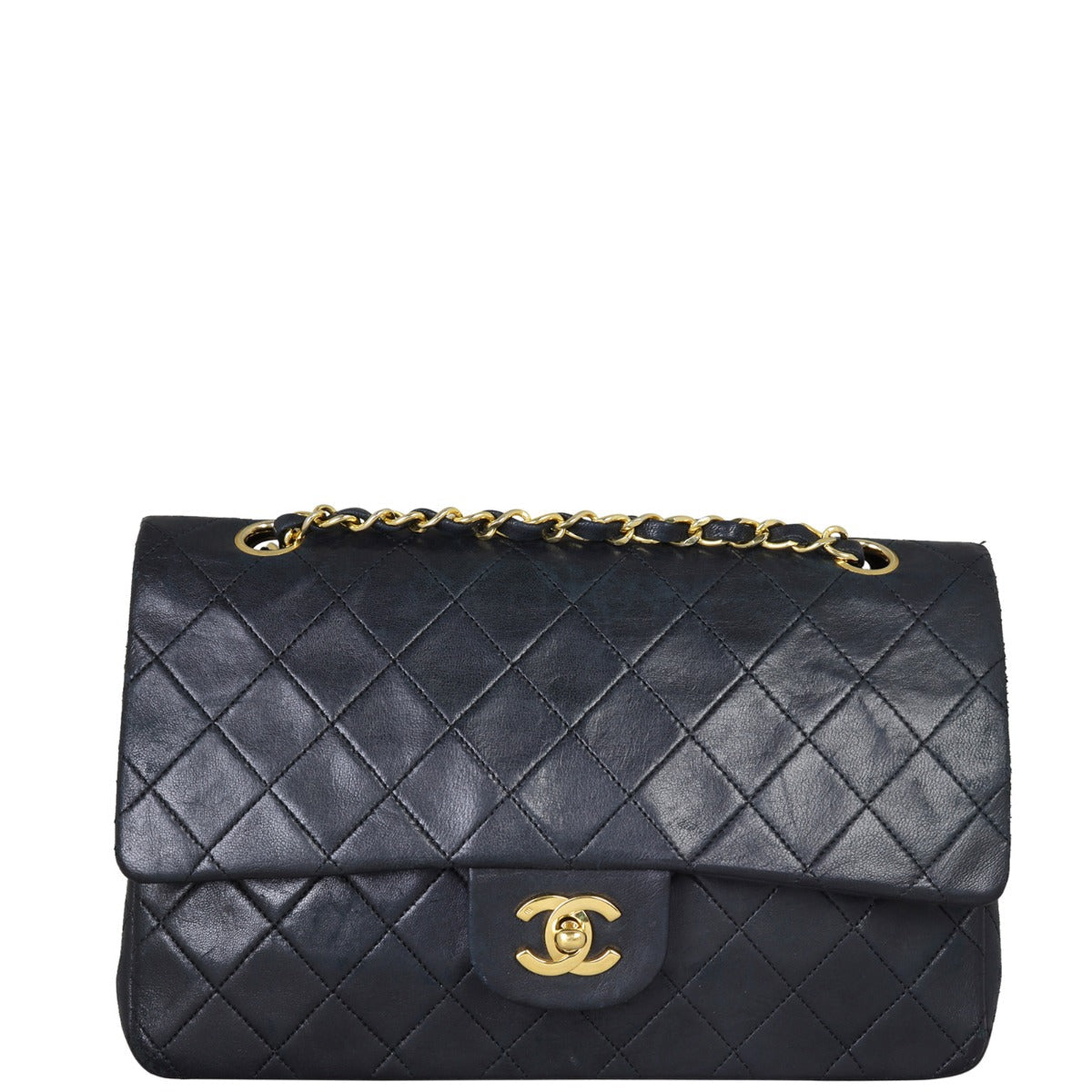 Chanel Classic Double Flap Medium | Black Vintage Lambskin Gold Hardware