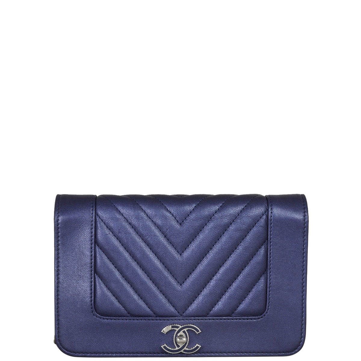 Chanel Mademoiselle Chevron Wallet on Chain