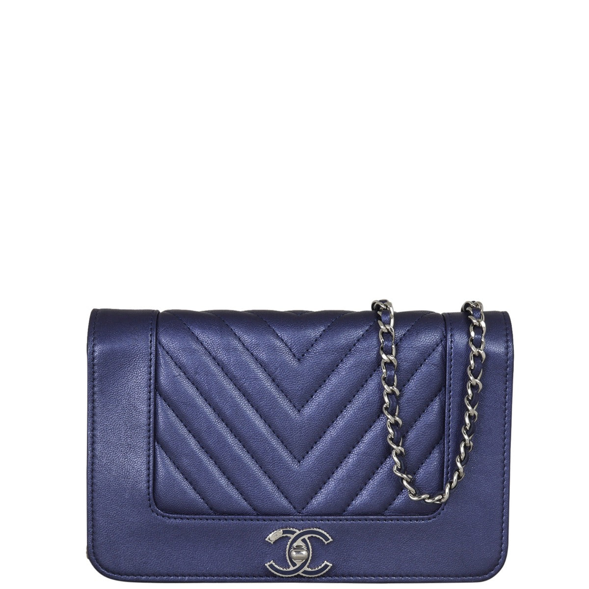 Chanel Mademoiselle Chevron Wallet on Chain