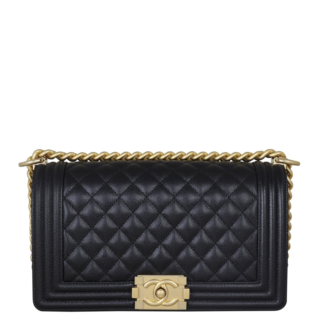 Chanel Boy Old Medium | Black 28 Series