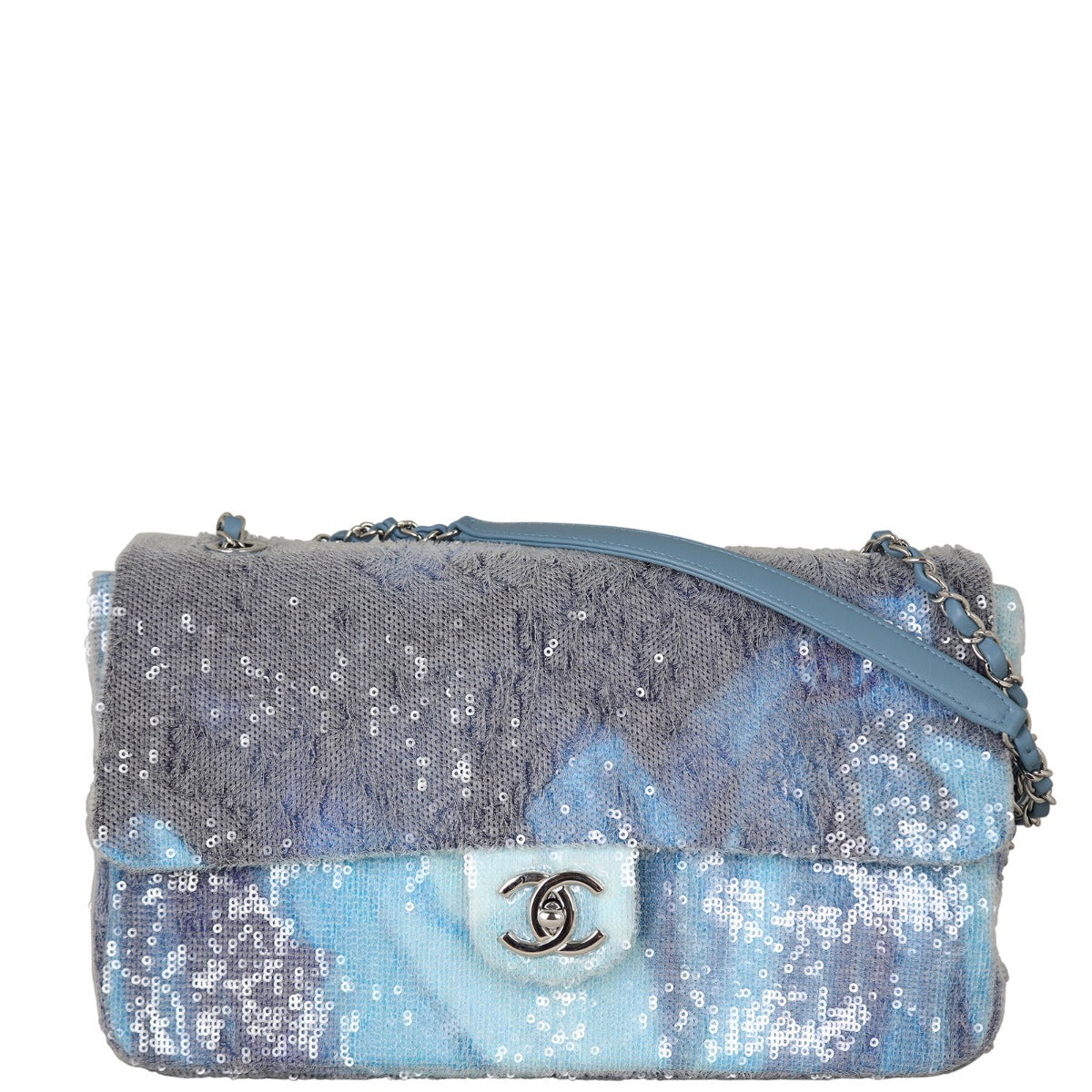Chanel Classic Single Flap Large Sequin Waterfalls