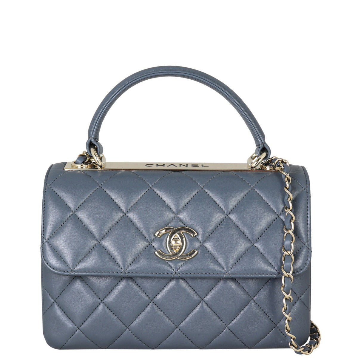 Chanel CC Trendy Small | Grey Lambskin