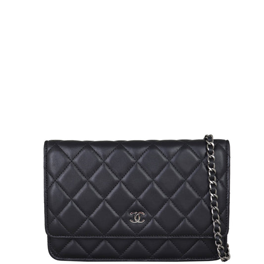 Chanel Classic Wallet on Chain | Black Diamond Lambskin