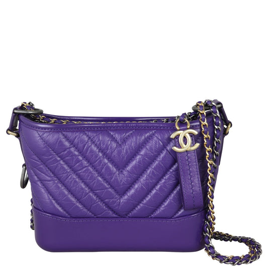 Chanel Gabrielle Chevron Hobo Small