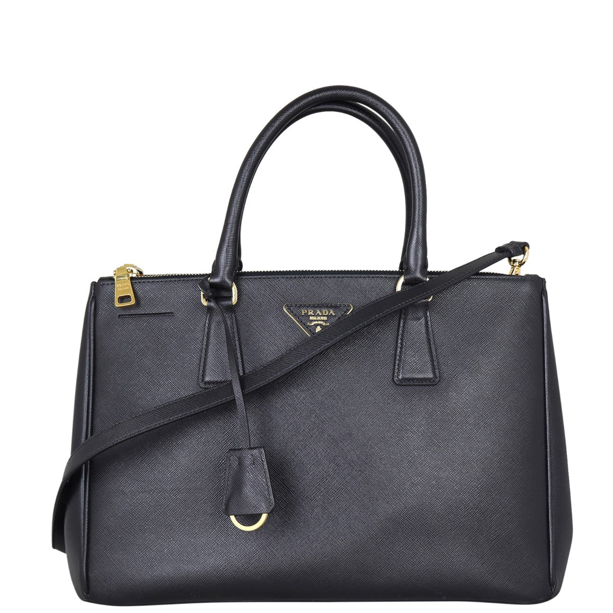 Prada Saffiano Lux Galleria Double Zip Tote Medium