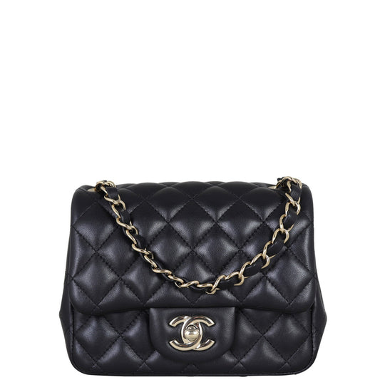 Chanel Classic Flap Mini Square | Black Lambskin GHW