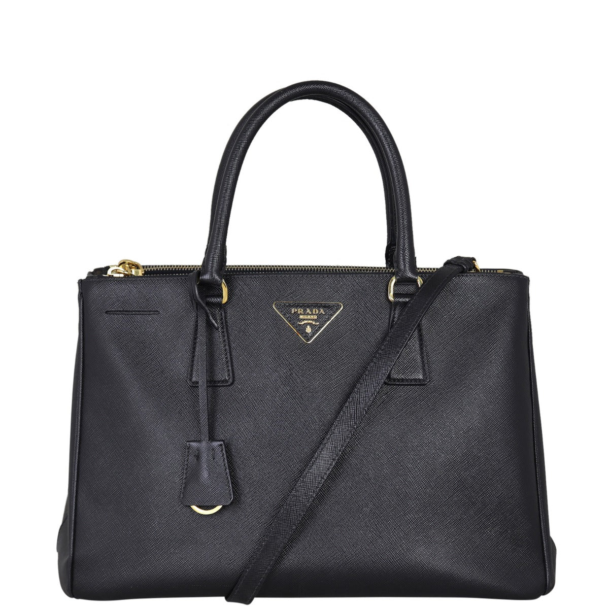 Prada Saffiano Lux Galleria Double Zip Tote Medium